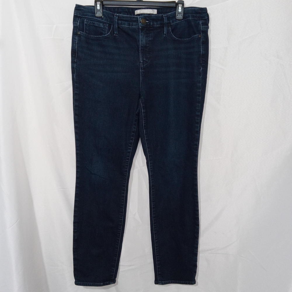 Athleta Sculptek Womens Shaping Skinny Jeans Dark Wash Size 16